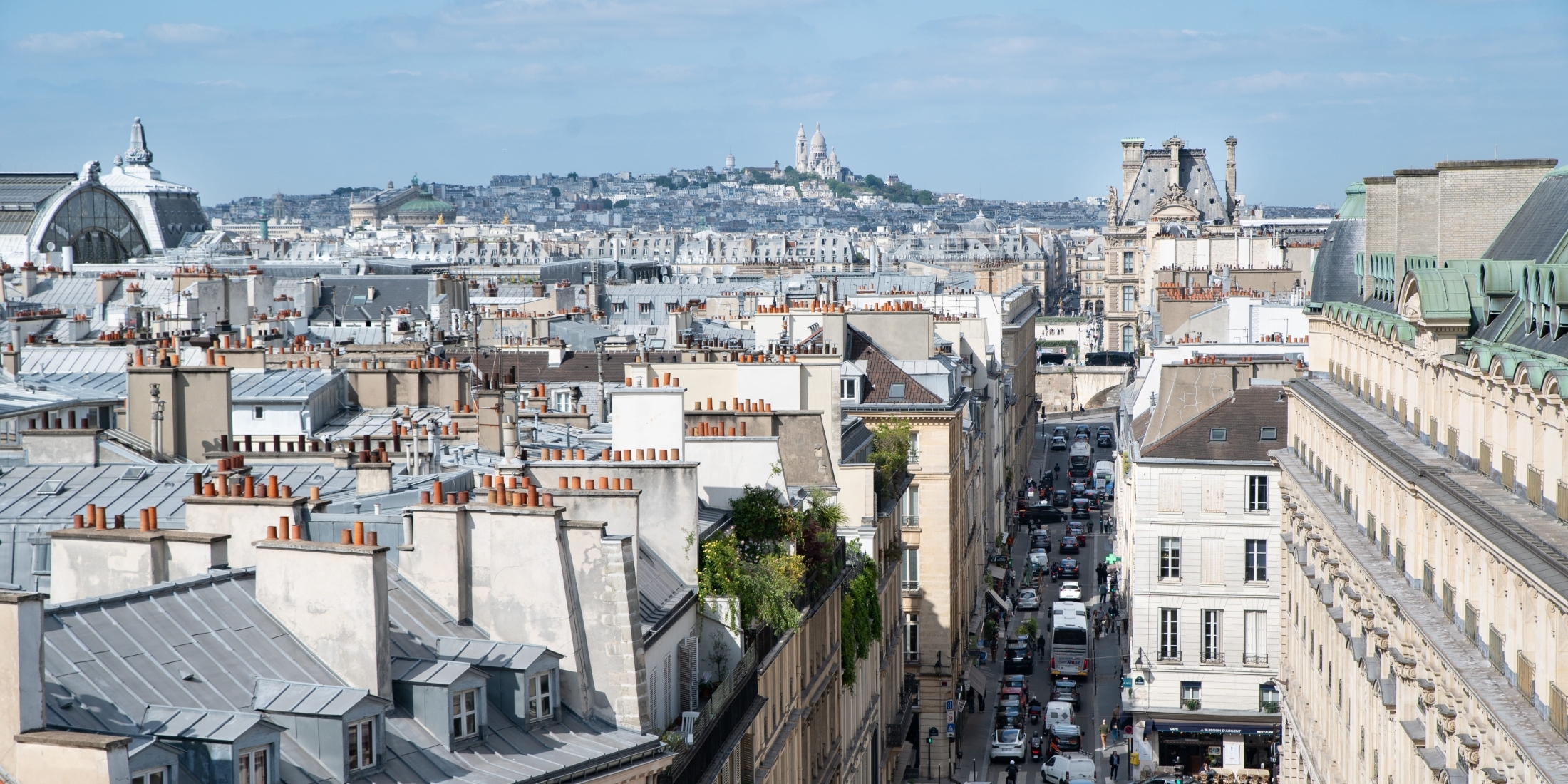 Paris view from the balcony — Hôtel Pont Royal